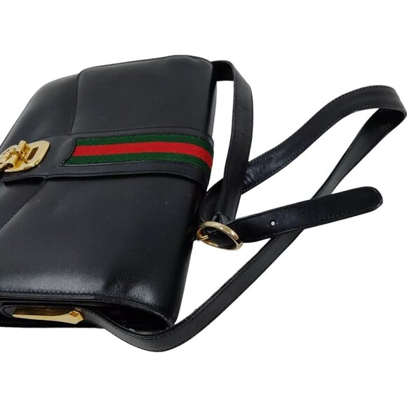 500385AH (S6) Gucci Crossbody Bag Black Leather - Picture 3 of 9